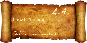 Laczi Armand névjegykártya